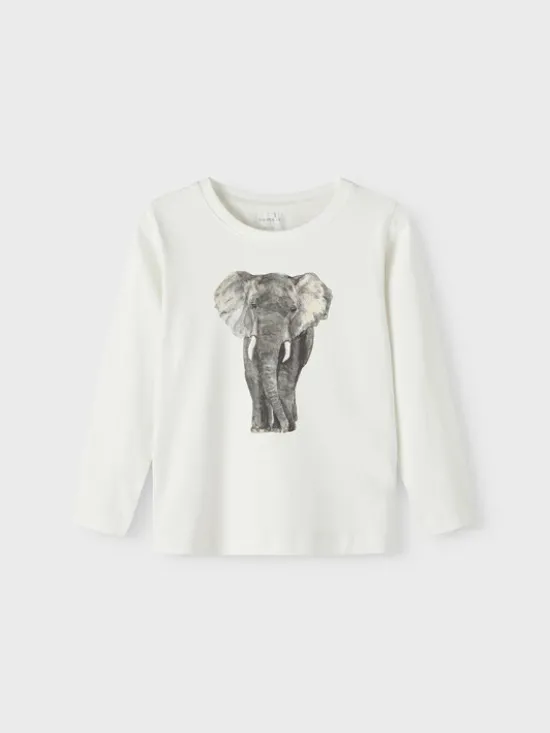 NAME IT Bluzka 13212860 Biały Regular Fit