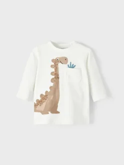 NAME IT Bluzka 13212749 Biały Regular Fit