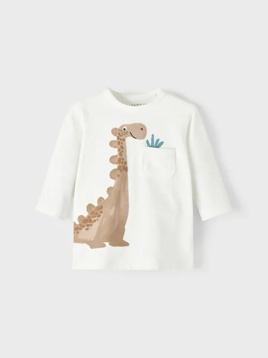NAME IT Bluzka 13212749 Biały Regular Fit