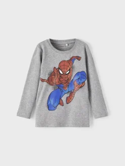 NAME IT Bluzka SPIDER-MAN 13210754 Szary Regular Fit