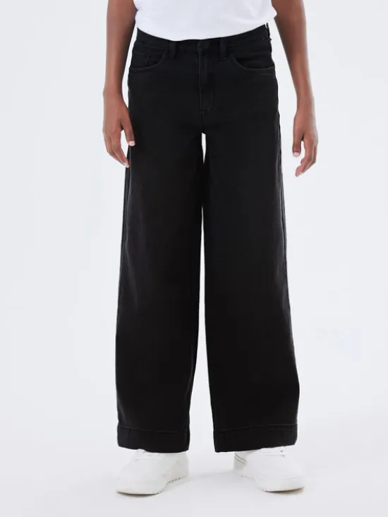 NAME IT Jeansy 13211701 Czarny Wide Leg