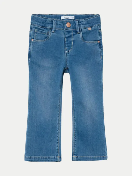 NAME IT Jeansy 13224658 Niebieski Bootcut Fit