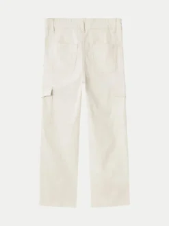 NAME IT Spodnie materiałowe 13220718 Écru Wide Leg