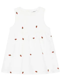 NAME IT Sukienka codzienna Derilla 13240054 Biały Regular Fit
