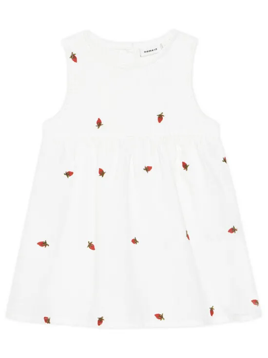 NAME IT Sukienka codzienna Derilla 13240054 Biały Regular Fit