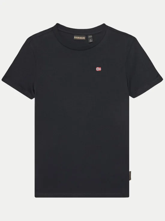 Napapijri T-Shirt Salis SS 2 NP0A4GEH0411 S Czarny Regular Fit