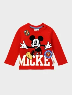 Original Marines Bluzka MICKEY MOUSE DCAV0617NM Czerwony Regular Fit