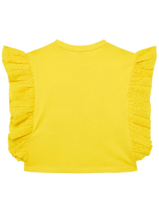 Original Marines Komplet top i spodenki DFP3221CF Żółty Regular Fit