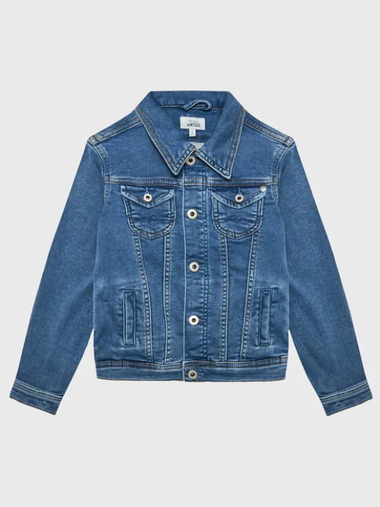 Pepe Jeans Szorty jeansowe New Berry PG401046JR7 Niebieski Regular Fit