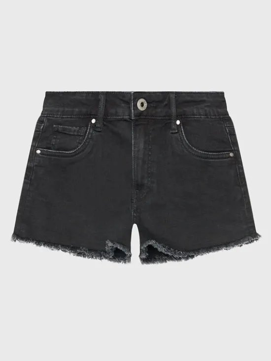 Pepe Jeans Szorty jeansowe Patty Short PG800783XR0 Czarny Regular Fit