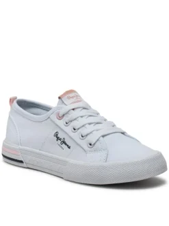 Pepe Jeans Tenisówki Brady Basic G PGS30604 Biały