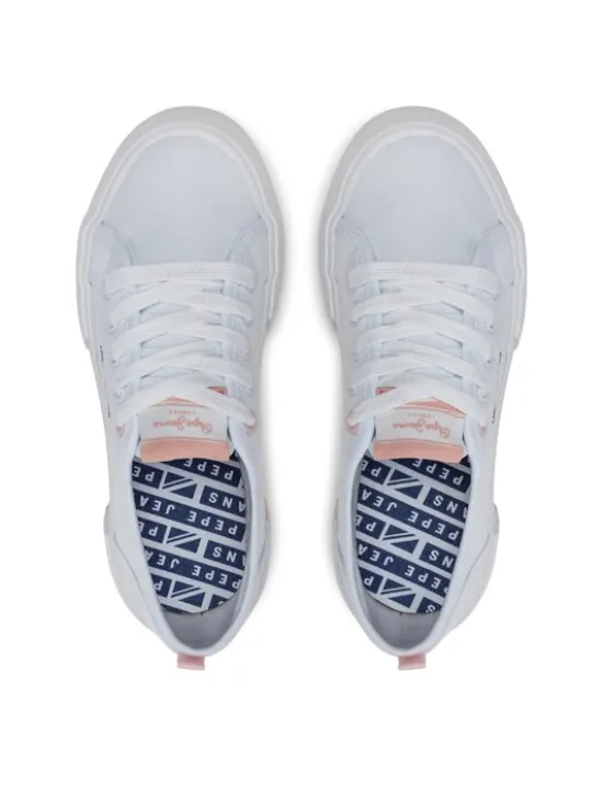 Pepe Jeans Tenisówki Brady Basic G PGS30604 Biały