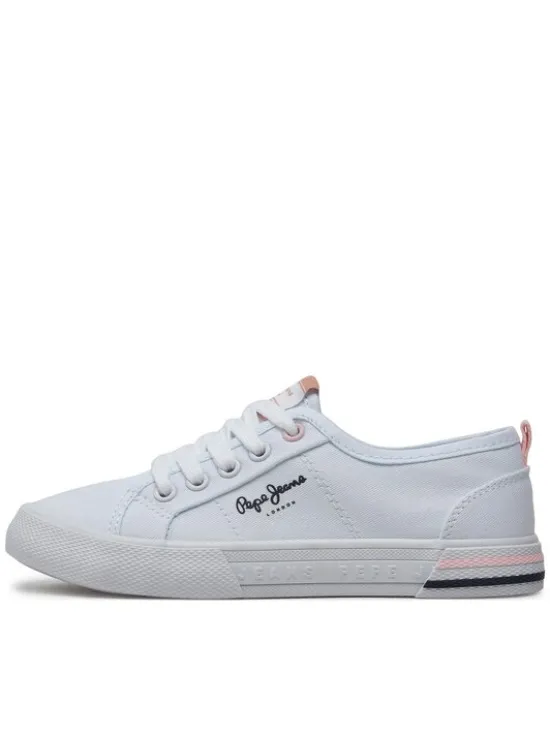Pepe Jeans Tenisówki Brady Basic G PGS30604 Biały