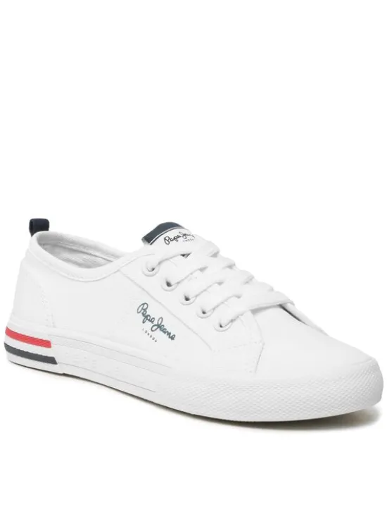 Pepe Jeans Tenisówki Brady Basic Boy PBS30549 Biały