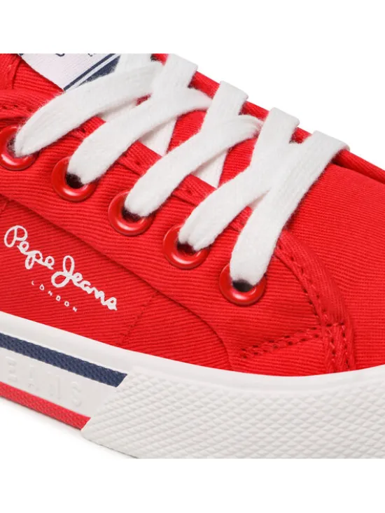 Pepe Jeans Tenisówki Brady Boy Basic PBS30527 Czerwony