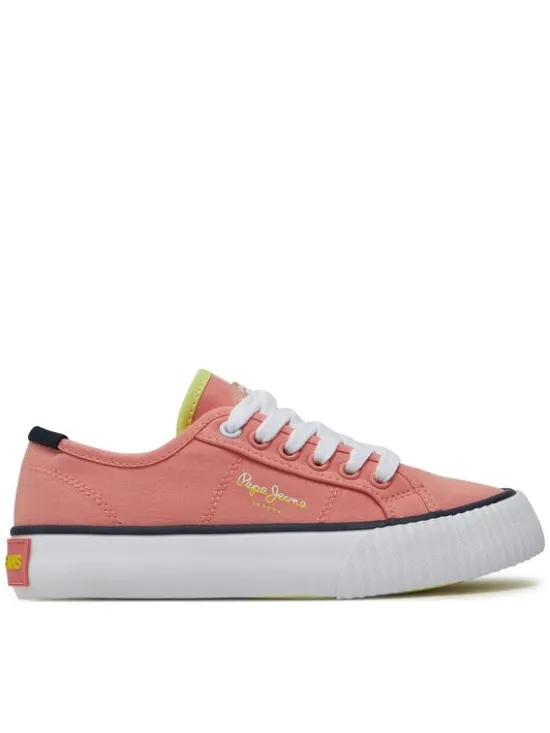 Pepe Jeans Tenisówki Ottis Basic G PGS30605 Pomarańczowy