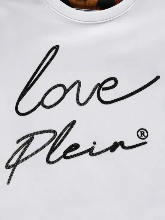 PHILIPP PLEIN Bluza 2301 Biały Basic Fit