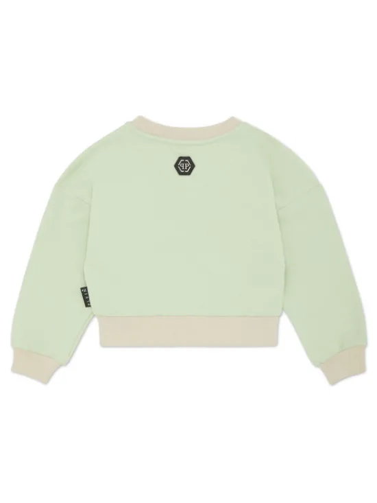 PHILIPP PLEIN Bluza 28137 Zielony Regular Fit