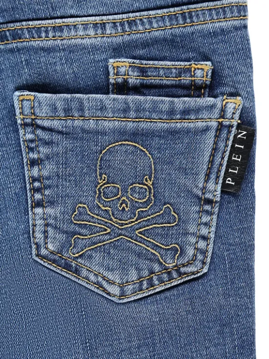 PHILIPP PLEIN Jeansy 4851 Błękitny Comfort Fit