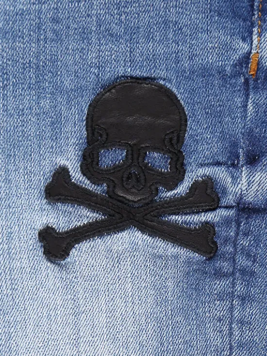PHILIPP PLEIN Jeansy 10555 Błękitny Straight Fit