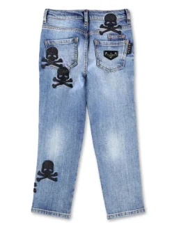 PHILIPP PLEIN Jeansy 10555 Błękitny Straight Fit