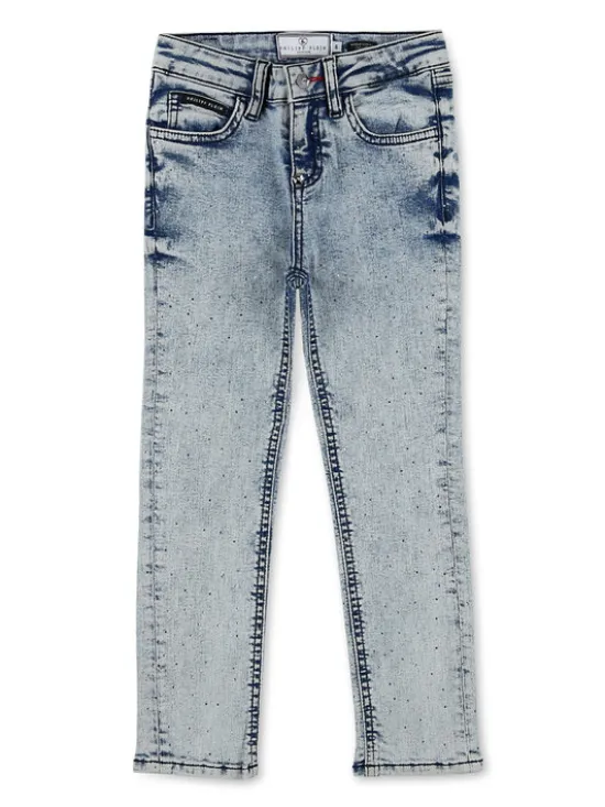PHILIPP PLEIN Jeansy 27559 Błękitny Slim Fit