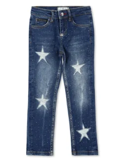 PHILIPP PLEIN Jeansy 25649 Błękitny Straight Fit