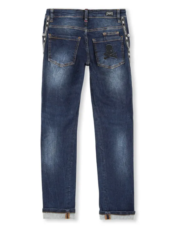 PHILIPP PLEIN Jeansy 30332 Granatowy Straight Fit