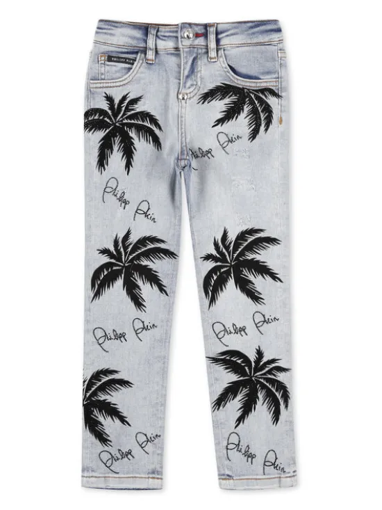 PHILIPP PLEIN Jeansy 30310 Niebieski Slim Fit
