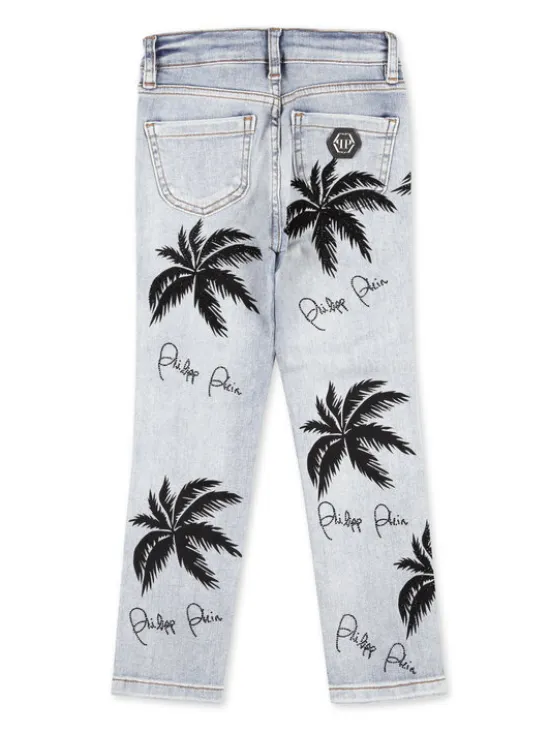 PHILIPP PLEIN Jeansy 30310 Niebieski Slim Fit