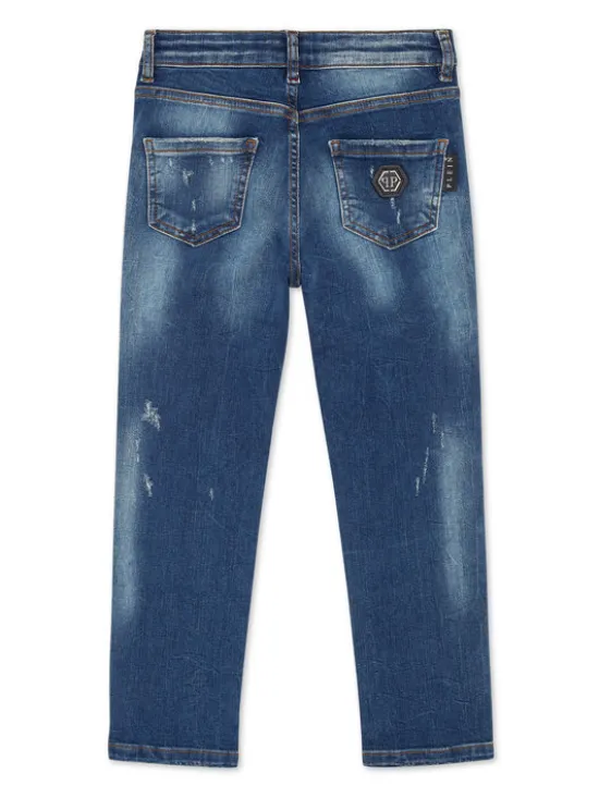 PHILIPP PLEIN Jeansy 27773 Niebieski jasny Comfort Fit