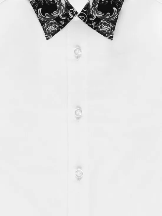 PHILIPP PLEIN Koszula 7943 Biały Basic Fit
