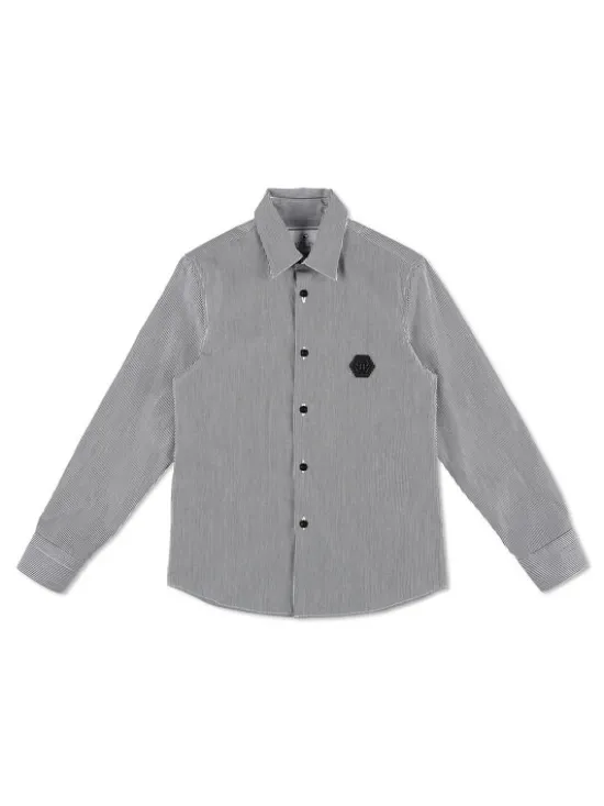 PHILIPP PLEIN Koszula 4373 Biały Basic Fit