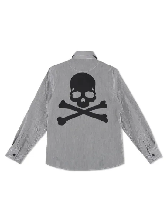PHILIPP PLEIN Koszula 4373 Biały Basic Fit