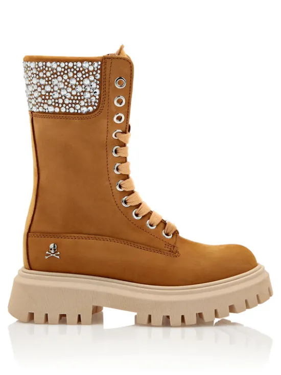 PHILIPP PLEIN Półbuty 1217 Kremowy