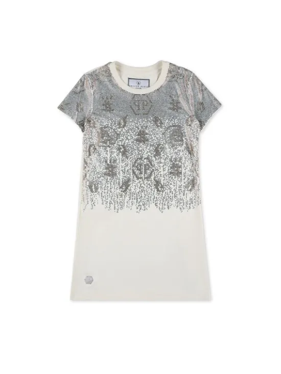 PHILIPP PLEIN Sukienka koszulowa 30279 Beżowy Comfortable Fit