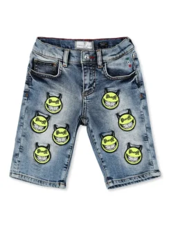 PHILIPP PLEIN Szorty jeansowe 30382 Niebieski Basic Fit