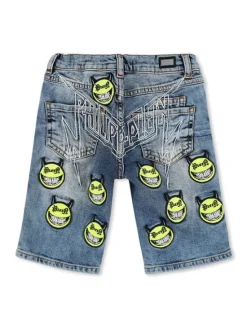 PHILIPP PLEIN Szorty jeansowe 30382 Niebieski Basic Fit