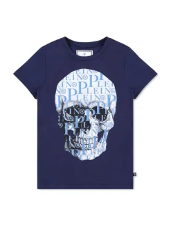 PHILIPP PLEIN T-Shirt 7771 Granatowy Regular Fit
