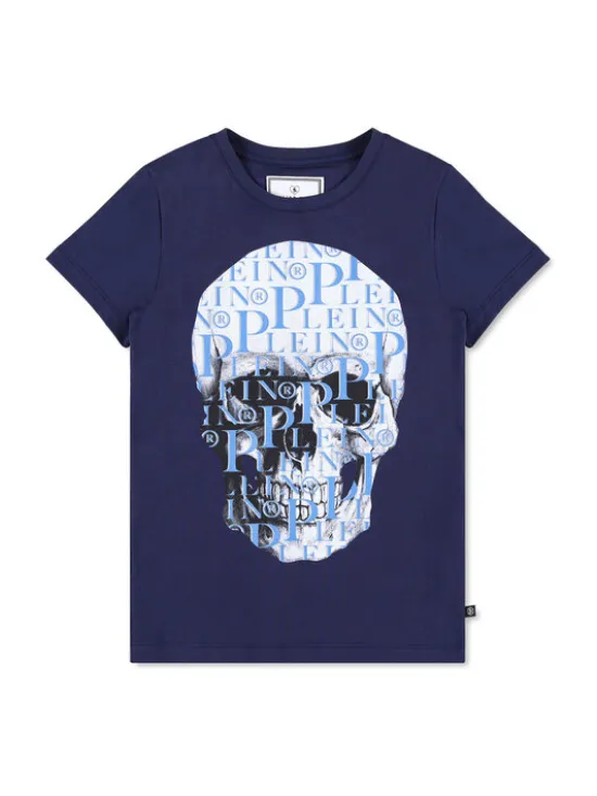 PHILIPP PLEIN T-Shirt 7771 Granatowy Regular Fit