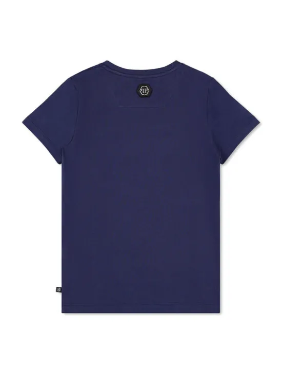 PHILIPP PLEIN T-Shirt 7771 Granatowy Regular Fit