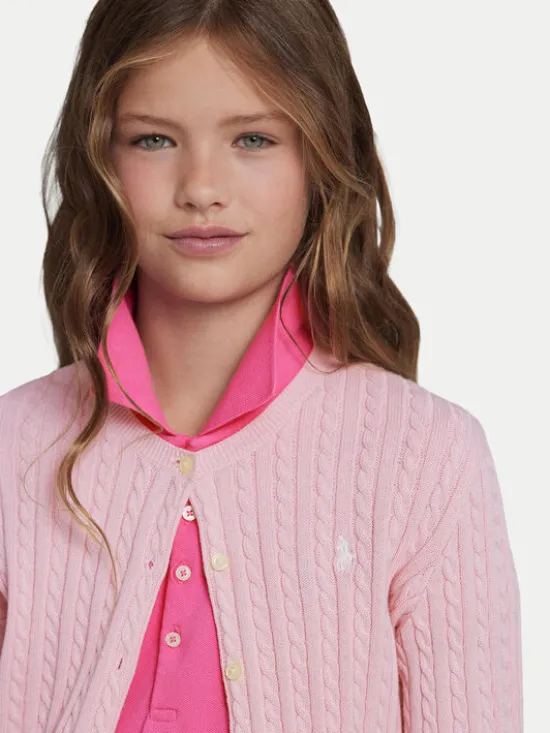 Polo Ralph Lauren Kardigan 313543047010 Różowy jasny Regular Fit