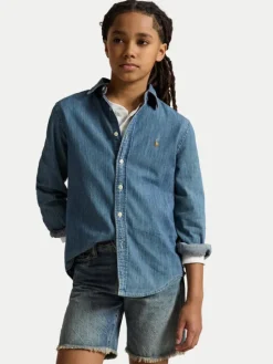 Polo Ralph Lauren Koszula jeansowa 323713843001 Niebieski Regular Fit