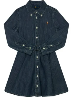 Polo Ralph Lauren Sukienka codzienna Denim Shirtd 313698860001 Granatowy Regular Fit