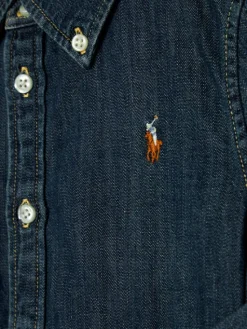 Polo Ralph Lauren Sukienka codzienna Denim Shirtd 313698860001 Granatowy Regular Fit