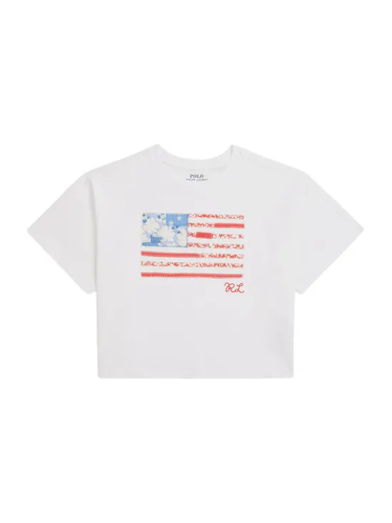 Polo Ralph Lauren T-Shirt 313A11751001 Biały Boxy Fit