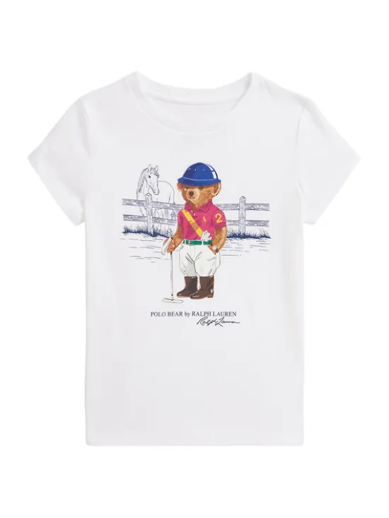Polo Ralph Lauren T-Shirt 312A96120001 Biały Regular Fit