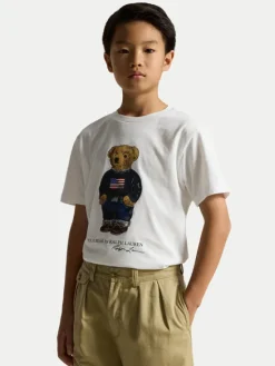Polo Ralph Lauren T-Shirt 323P00508001 Biały Regular Fit