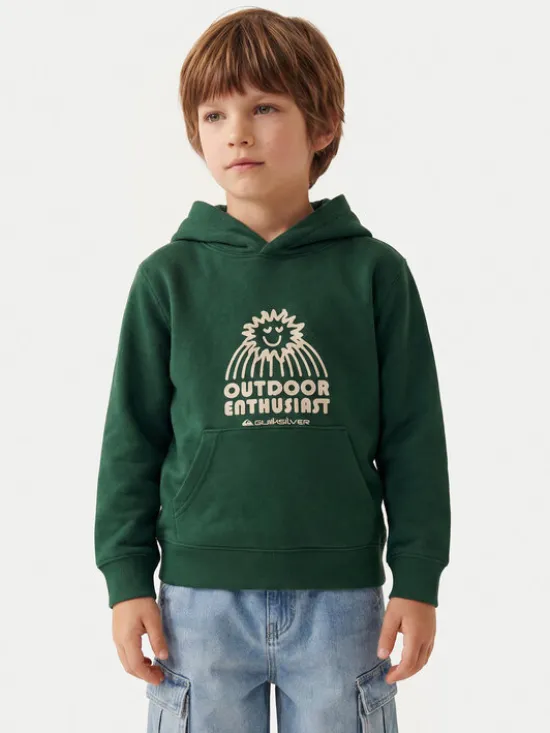 Quiksilver Bluza Graphics EQKFT03406 Zielony Regular Fit
