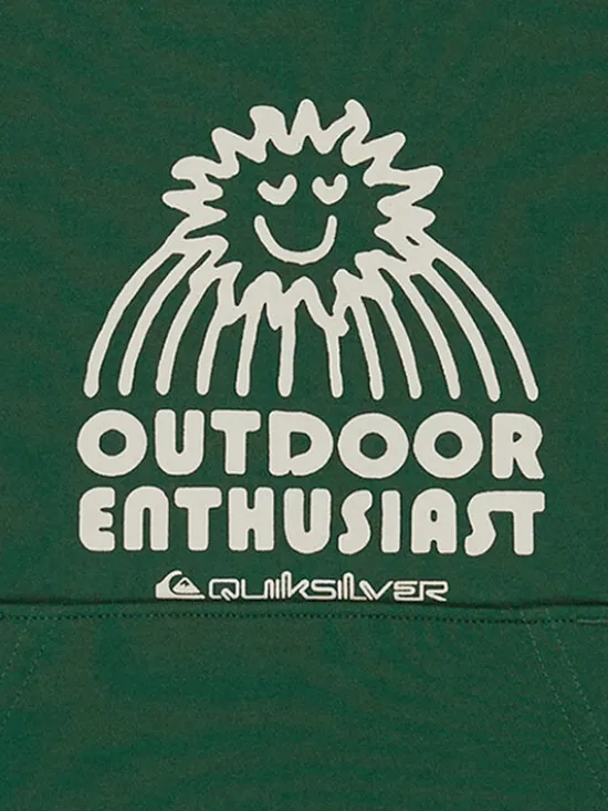 Quiksilver Bluza Graphics EQKFT03406 Zielony Regular Fit